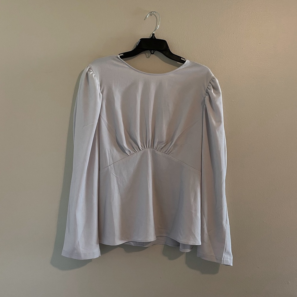 NWT Express Gray Peplum Blouse
